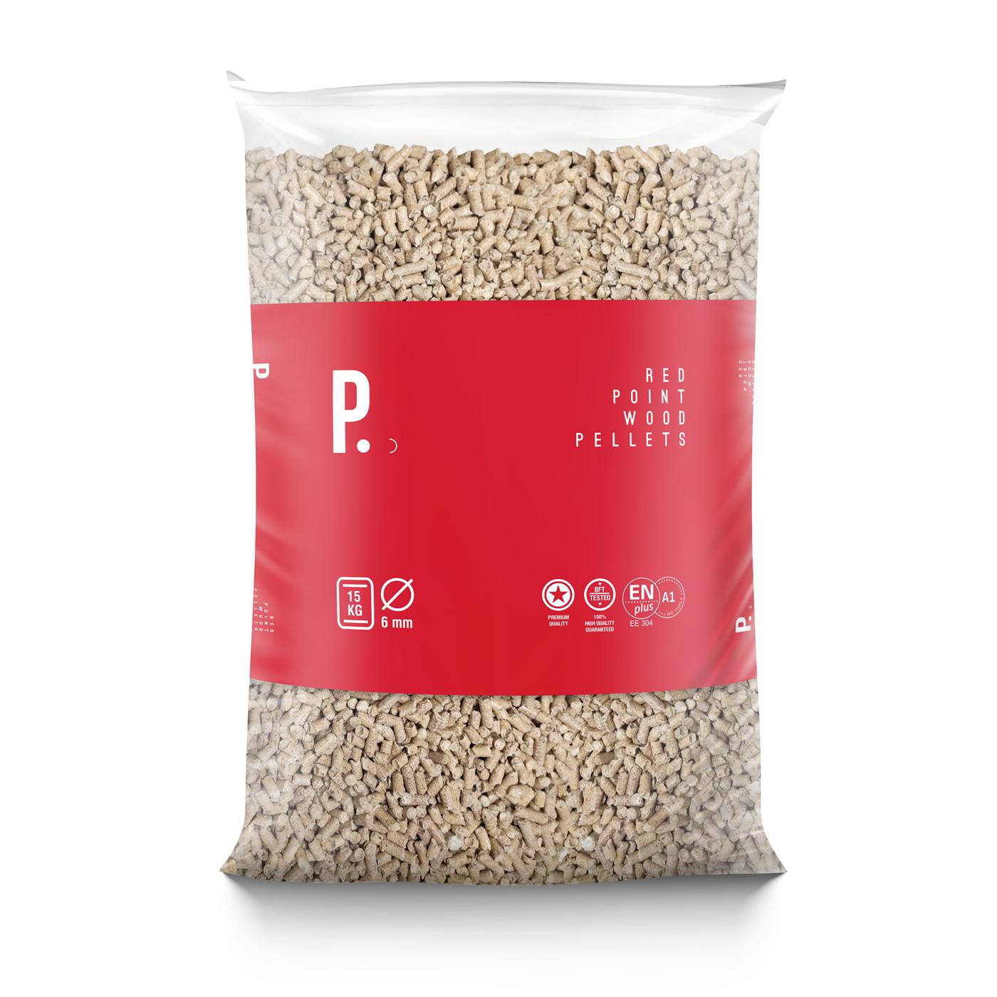 Red Point wood pellet bag